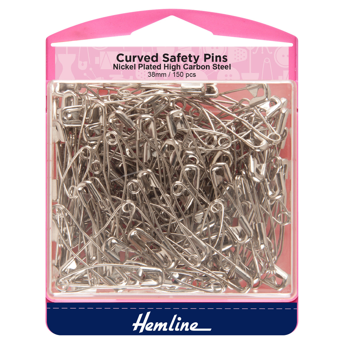 Curved Safety Pins 38mm Pack of 150