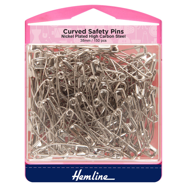 Curved Safety Pins 38mm Pack of 150