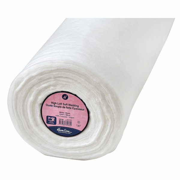 Hemline High Loft Soft Wadding - Sew in (90cmx15m) White