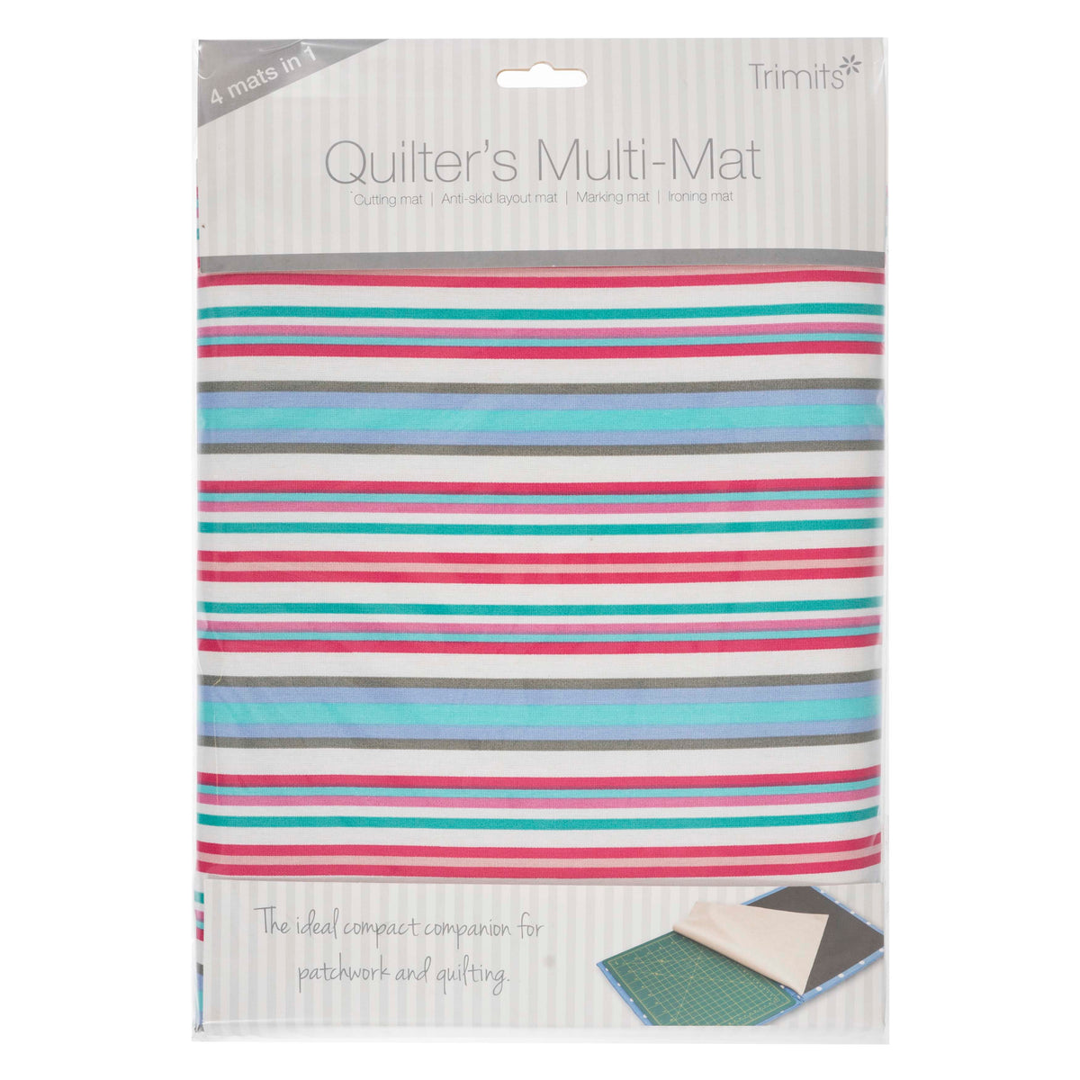 Quilters Multi Mat. Cutting Mat, Ironing Board, Anti Skid Sheet & Pattern marking Sheet - Floral