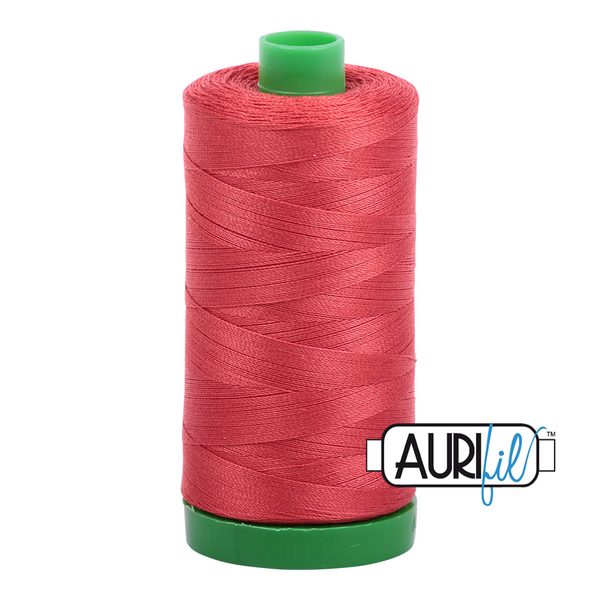 Aurifil 40 2255 Dark Red Orange Large Spool 1000m