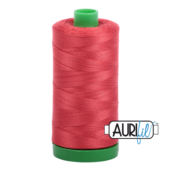 Aurifil 40 2255 Dark Red Orange Large Spool 1000m