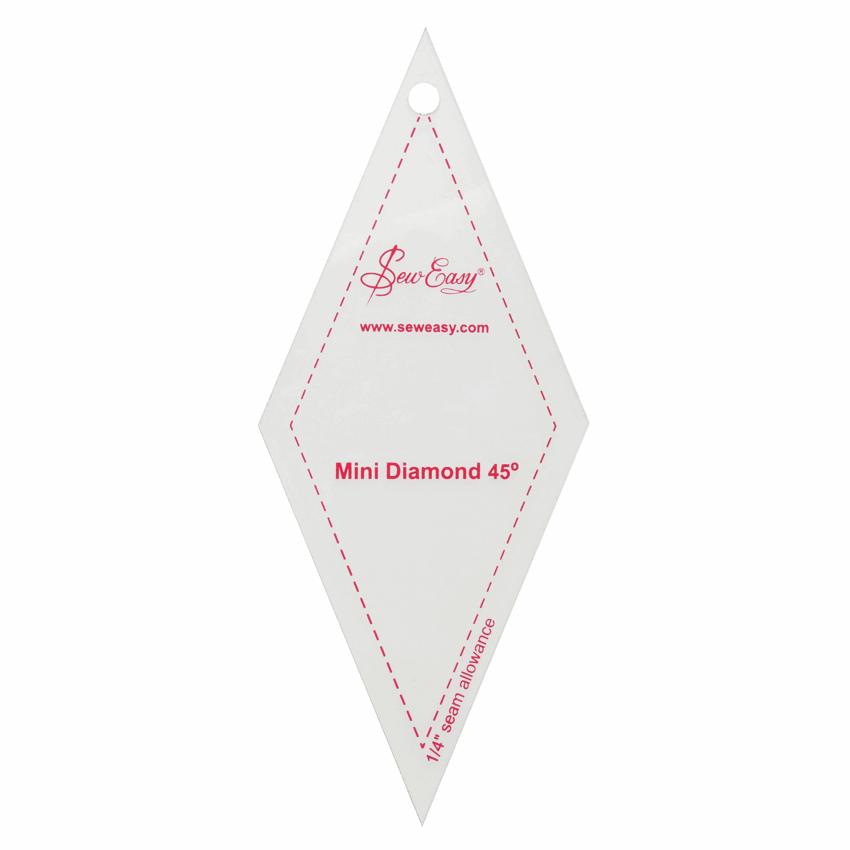 Sew Easy Mini Template Set - 45A Diamond  3.5 x 2.5in