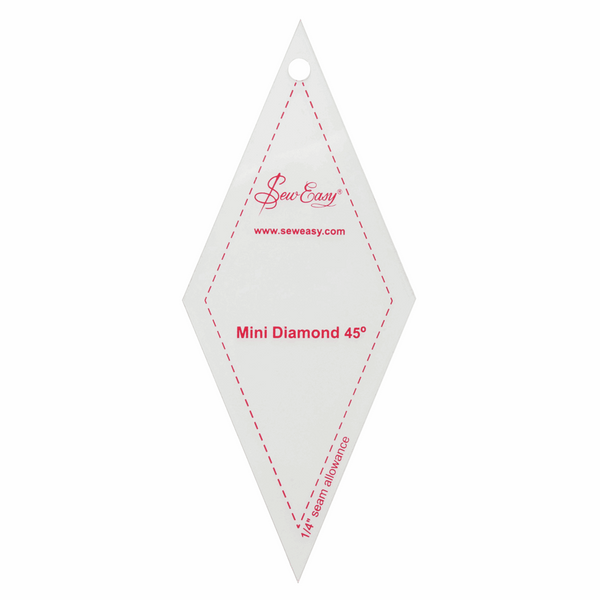Sew Easy Mini Template Set - 45A Diamond  3.5 x 2.5in