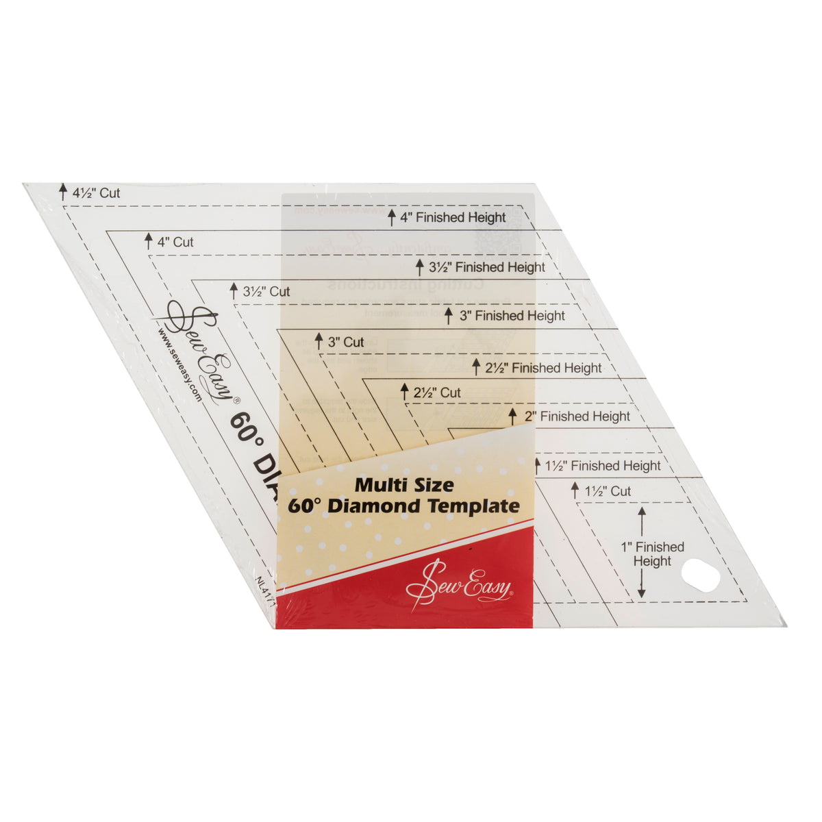 Sew Easy Multi-size 60 degree diamond template.