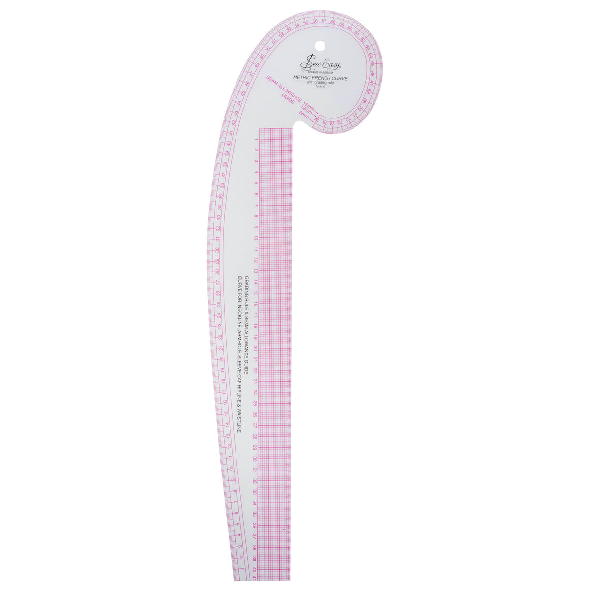 Sew Easy METRIC French Curve Professional, accurate alterations