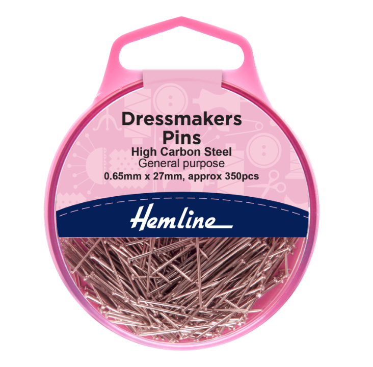 Hemline Dressmaker Pins Nickel 26mm 310pcs