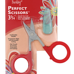 Perfect Scissors Karen Kay Buckley 3-3/4 inch Micro Serrated - RED