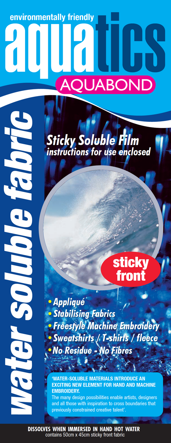 Aquatics Aquabond Sticky Water Soluble Fabric - Packaged 45cm x 50cm