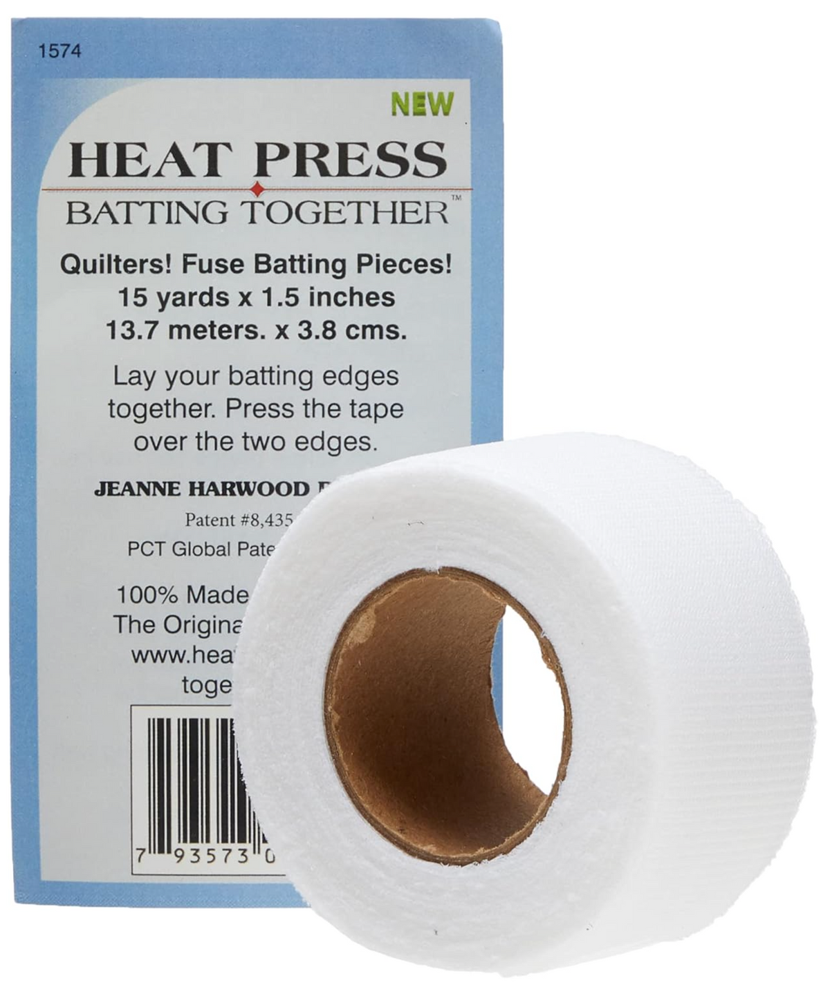 Heat Press Batting Tape 15yds x 1.5 inches (13.7m x 3.8cm)