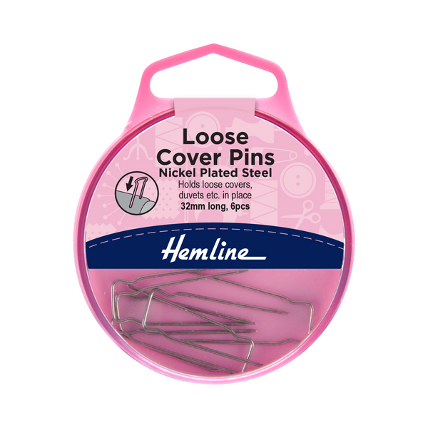 Hemline Pins Loose Cover 32mm Nickel 6 Pieces