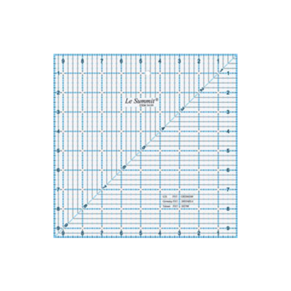 Le Summit Blue Quilting Ruler "9 1/2"x"9 1/2"