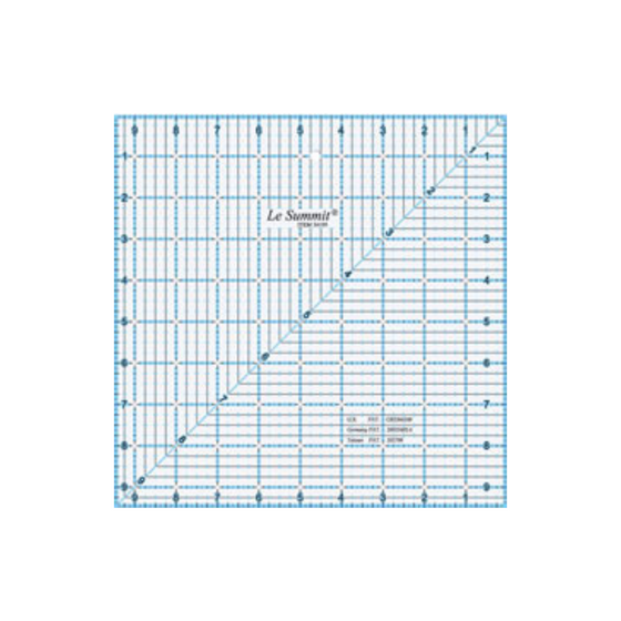 Le Summit Blue Quilting Ruler "9 1/2"x"9 1/2"