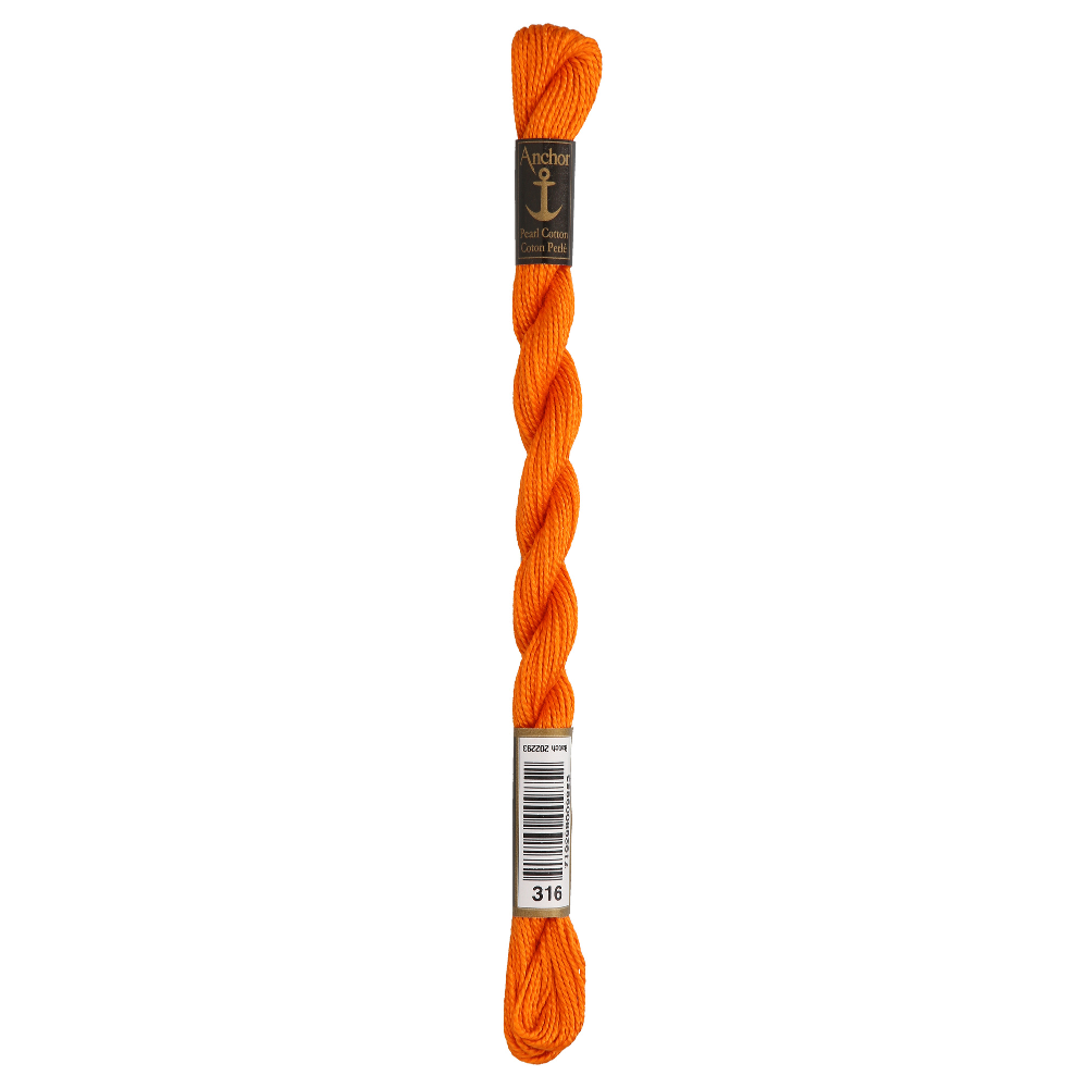 Anchor Pearl 5 Skein 5g (22m) Col.316 Orange
