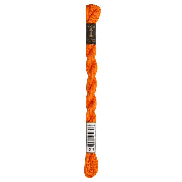 Anchor Pearl 5 Skein 5g (22m) Col.316 Orange
