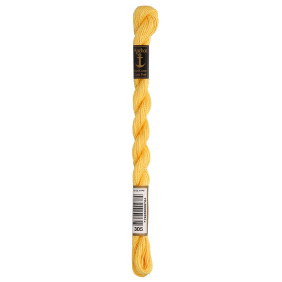 Anchor Pearl 5 Skein 5g (22m) Col.305 Yellow