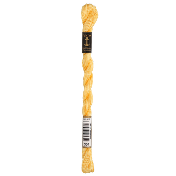 Anchor Pearl 5 Skein 5g (22m) Col.301 Yellow