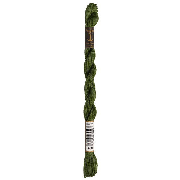 Anchor Pearl 5 Skein 5g (22m) Col.268 Green
