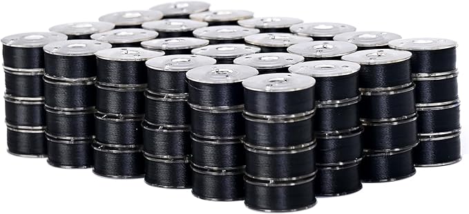 Madeira Prewound Bobbins Box of 144 x 120m Black