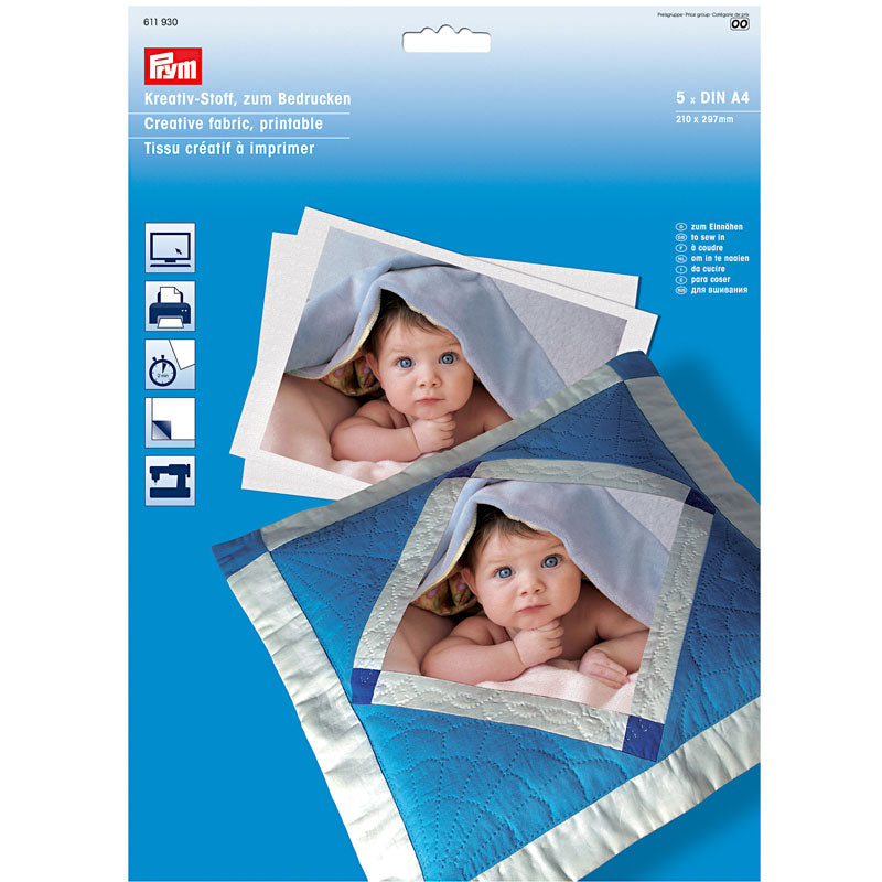 PRYM-Creative fabric printable 5 sheets