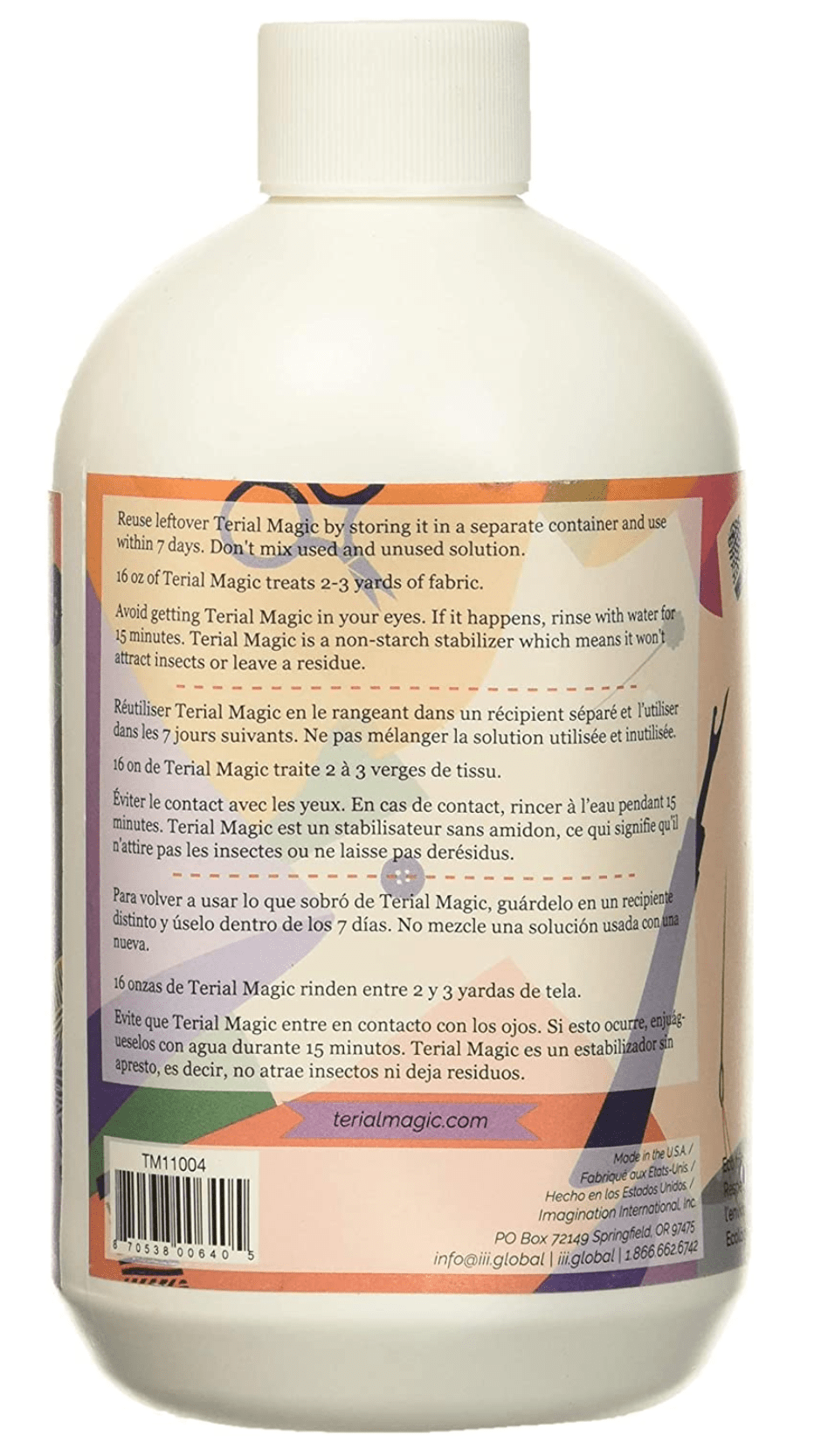 Terial Magic Spray Fabric Stabilizer 16 oz. Spray Bottle TM11004