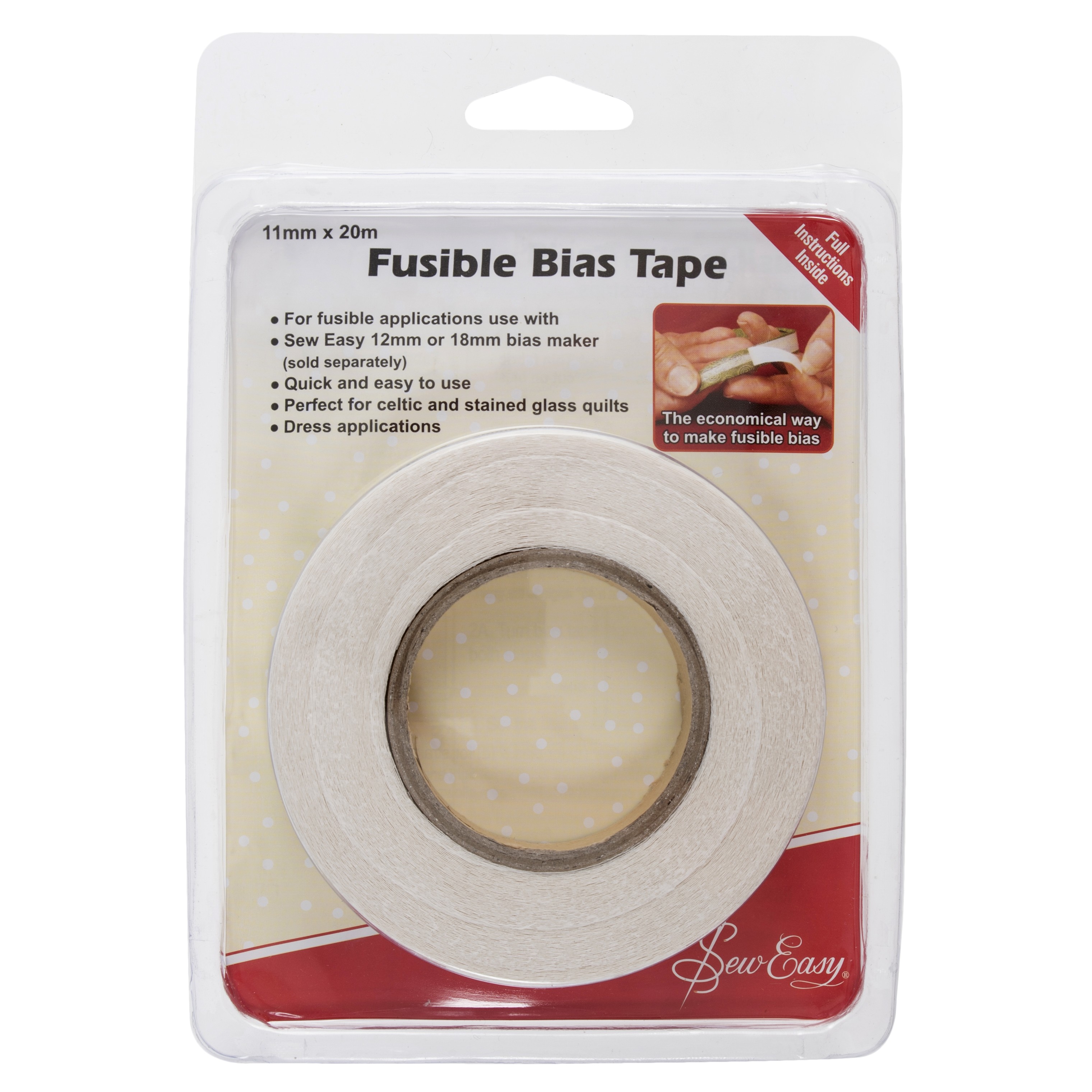 Sew Easy Fusible Bias Tape - 20m x 11mm > Bias Makers & Tapes ...