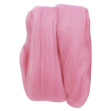 Natural Wool Roving: Pink: 20g: