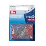 PRYM-Glass-head pins 35x0.40mm si-co red 5g