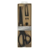 Scissors Gift Set Tailors Shears (28cm), Thread Snips (10cm) and Thimble Black
