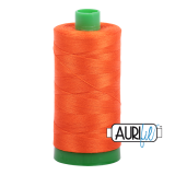 Colour 1104 Aurifil Cotton Mako 40 1000m Cop - Bright Orange