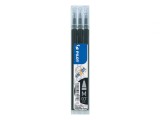 Pilot FriXion Ball Erasable Gel Pen REFILLS, Pack 3 Medium Tip, BLACK