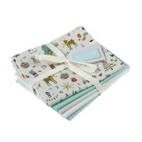 Fat Quarter Pack of 5 pieces - Mint Christmas