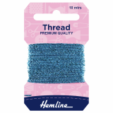 Hemline Glitter Thread 10m - Sky Blue