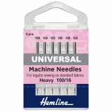 Hemline Universal Sewing Machine Needles - 100/16