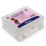 Hemline Bobbin Box Plastic Double-Sided 50 Spool