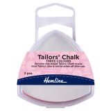 Hemline Tailors Chalk Assorted Colours Triangle Pack of 3