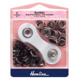 Hemline Eyelets Starter Kit Bronze - 8.7mm (E)