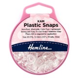Hemline KAM Plastic Snaps 25 x 12.4mm Sets Clear