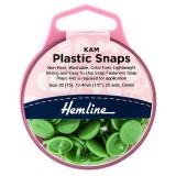 Hemline KAM Plastic Snaps 25 x 12.4mm Sets Green