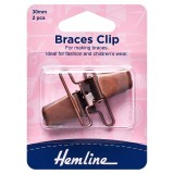 Hemline Braces Clip Bronze - 30mm