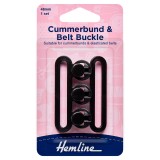 Hemline Cummerbund Clip Black