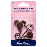 Hemline Bib and Brace Set Bronze - 40mm