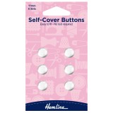 Hemline Self Cover Buttons Metal Top - 11mm