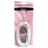 Hemline Curtain Wire 4m x 4mm with Hooks & Eyes 4 Sets