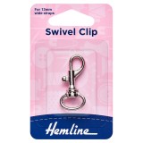 Hemline Swivel Clip Nickel 13mm