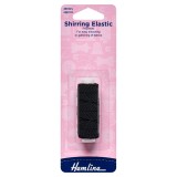 Hemline Shirring Elastic 20m x 0.75mm Black