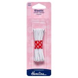 Hemline General Purpose Braided Elastic White - 5m x 3mm