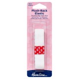 Hemline Plush-Back Elastic 0.9m x 19mm White