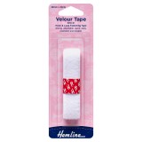 Hemline Hook & Loop Tape Sew-On 30cm x 20mm White