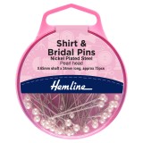Hemline Pins Shirt and Bridal 34mm Nickel 75 Pieces